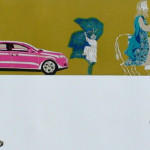 "Journey to China". 2011, paper, coloured woodcut, 55 x 110 cm