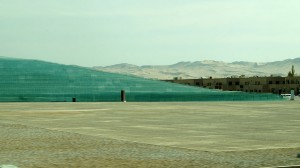 Strange glass building in Dunhuang...