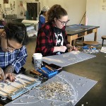 Printmaking workshop in the New York State University at Fredonia
