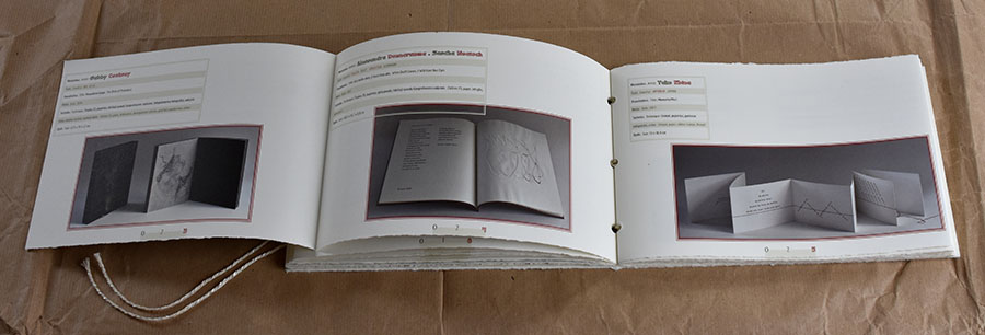 artist's book catalogue